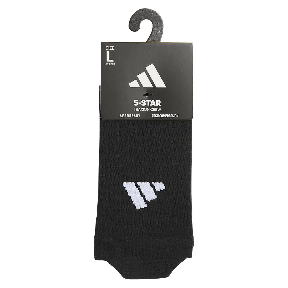 5-Star Team Traxion 2.0 Crew Socks Black and White