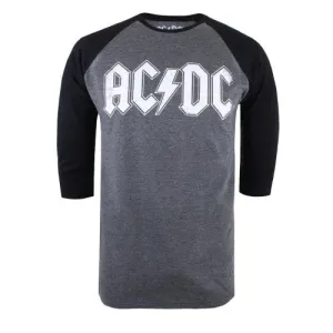 AC/DC Mens Logo 3/4 Sleeve T-Shirt