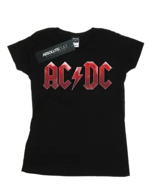 AC/DC Womens/Ladies Red Ice Logo Cotton T-Shirt