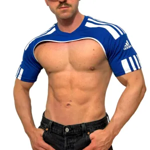 Adidas Sport Shoulders Blue Crop Top BY SNEAKERMASK