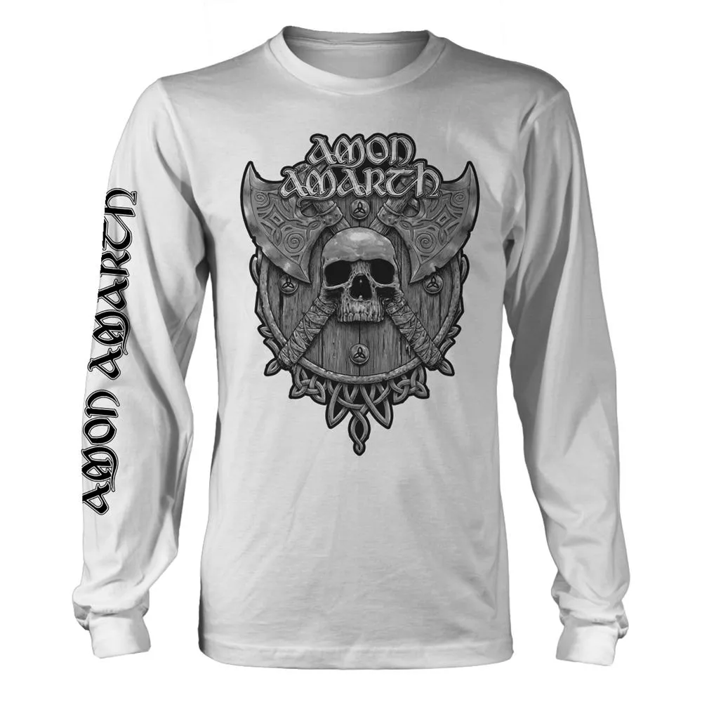 Amon Amarth Unisex Adult Skull Long-Sleeved T-Shirt