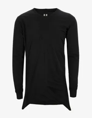 Black Long Sleeved Bonded T Shirt