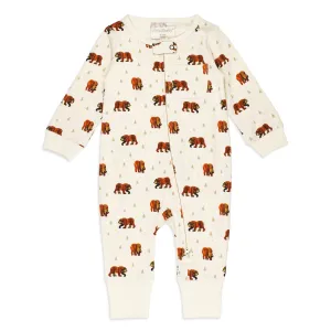 Brown Bear Organic 2-Way Zipper Romper