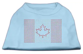 Canadian Flag Rhinestone Shirts Baby Blue M (12)