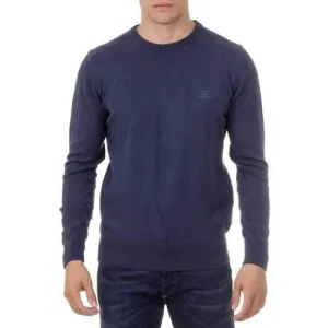 Dark Blue M Ufford & Suffolk Polo Club Mens Sweater Long Sleeves Round Neck PULLRUS100 DARK BLUE