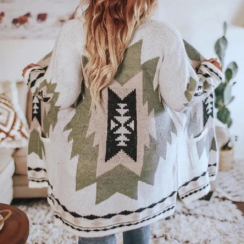 Fashion Winter Vintage Tribal Knitted Cardigan