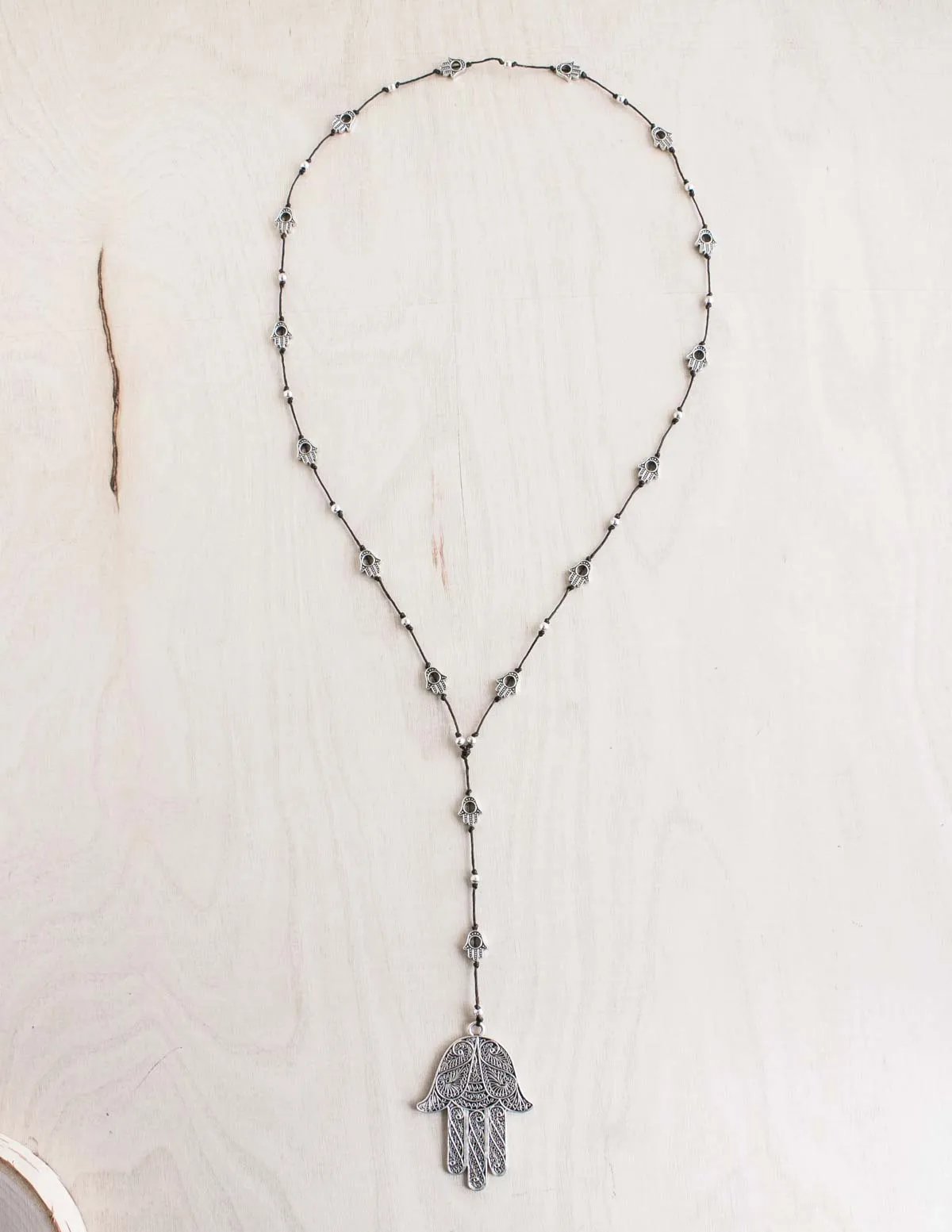 Fatima Hamsa Alloy Necklace