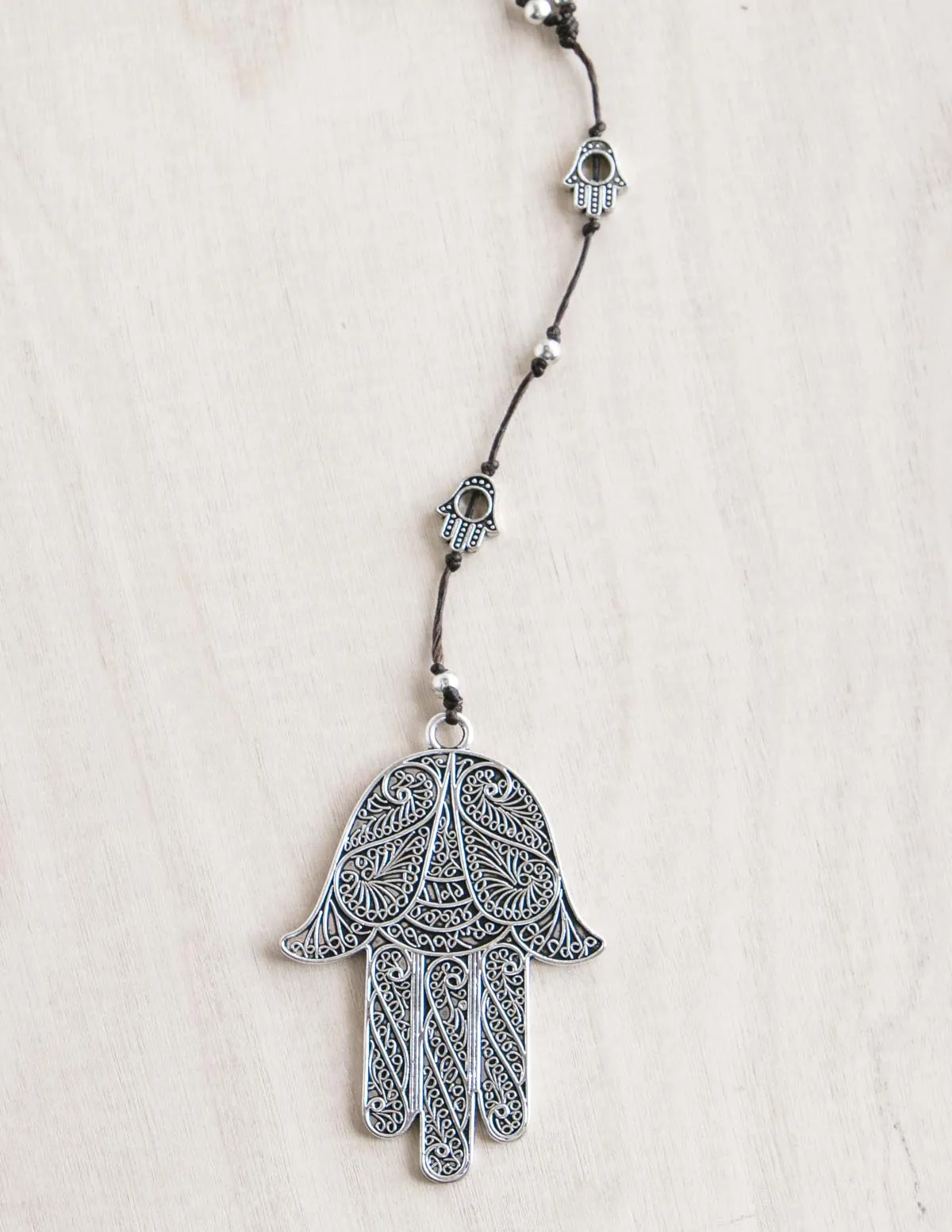 Fatima Hamsa Alloy Necklace