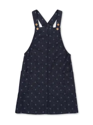 Flower dot denim pinafore