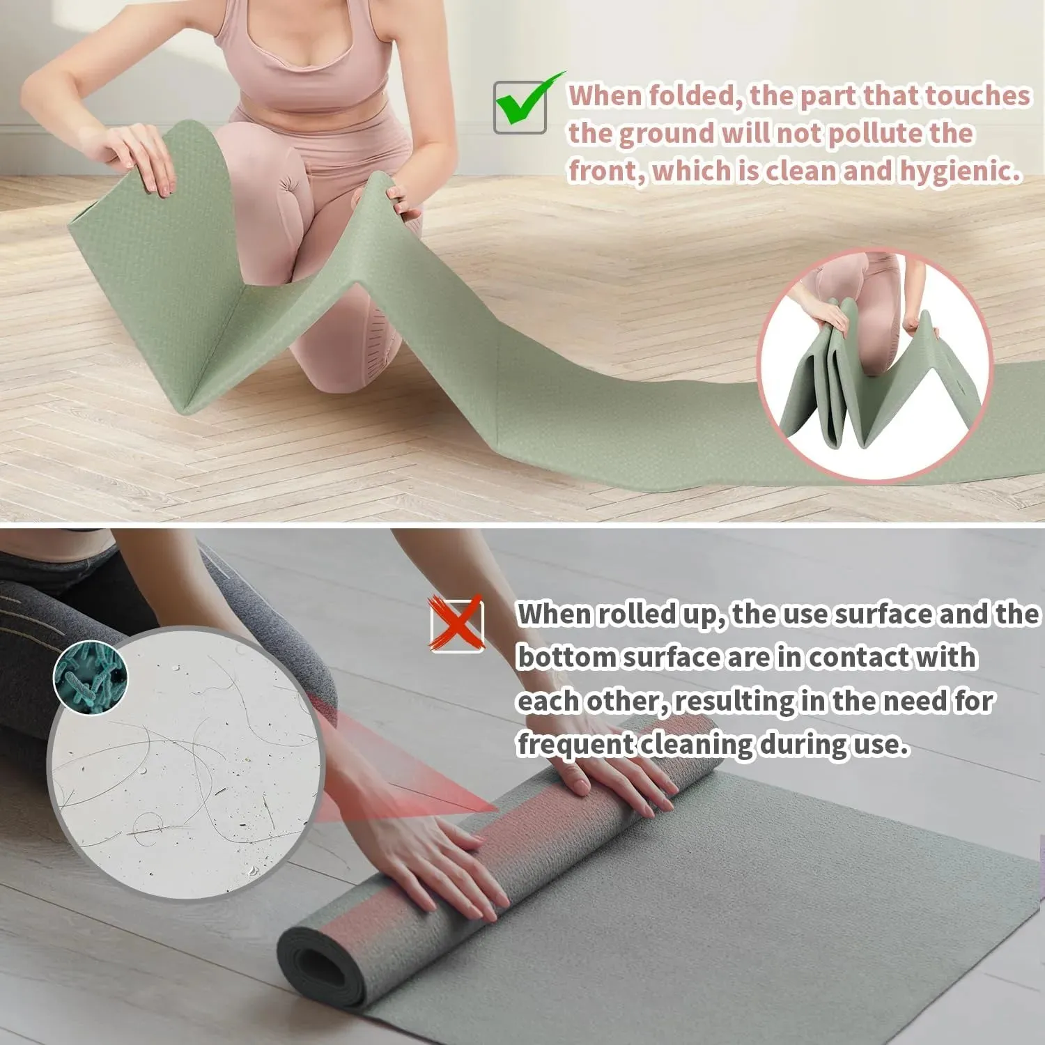 Foldable Thick Travel Yoga Mat