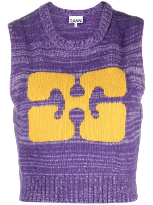 GANNI Sweaters Purple