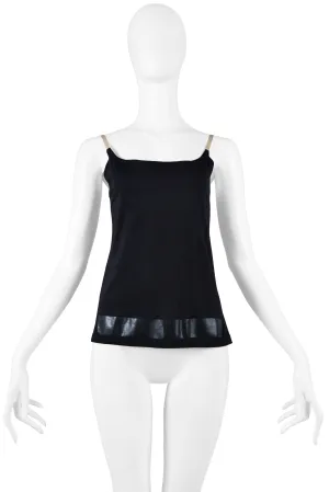 HELMUT LANG BLACK STRIPE TANK TOP 1996