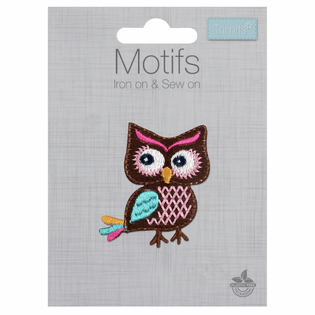 Iron-On/Sew On Motif Patch - Colourful Owl