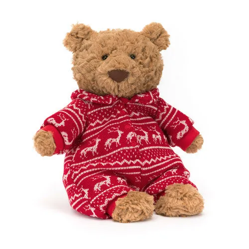 Jellycat, Bartholomew Bear Winter Pajamas