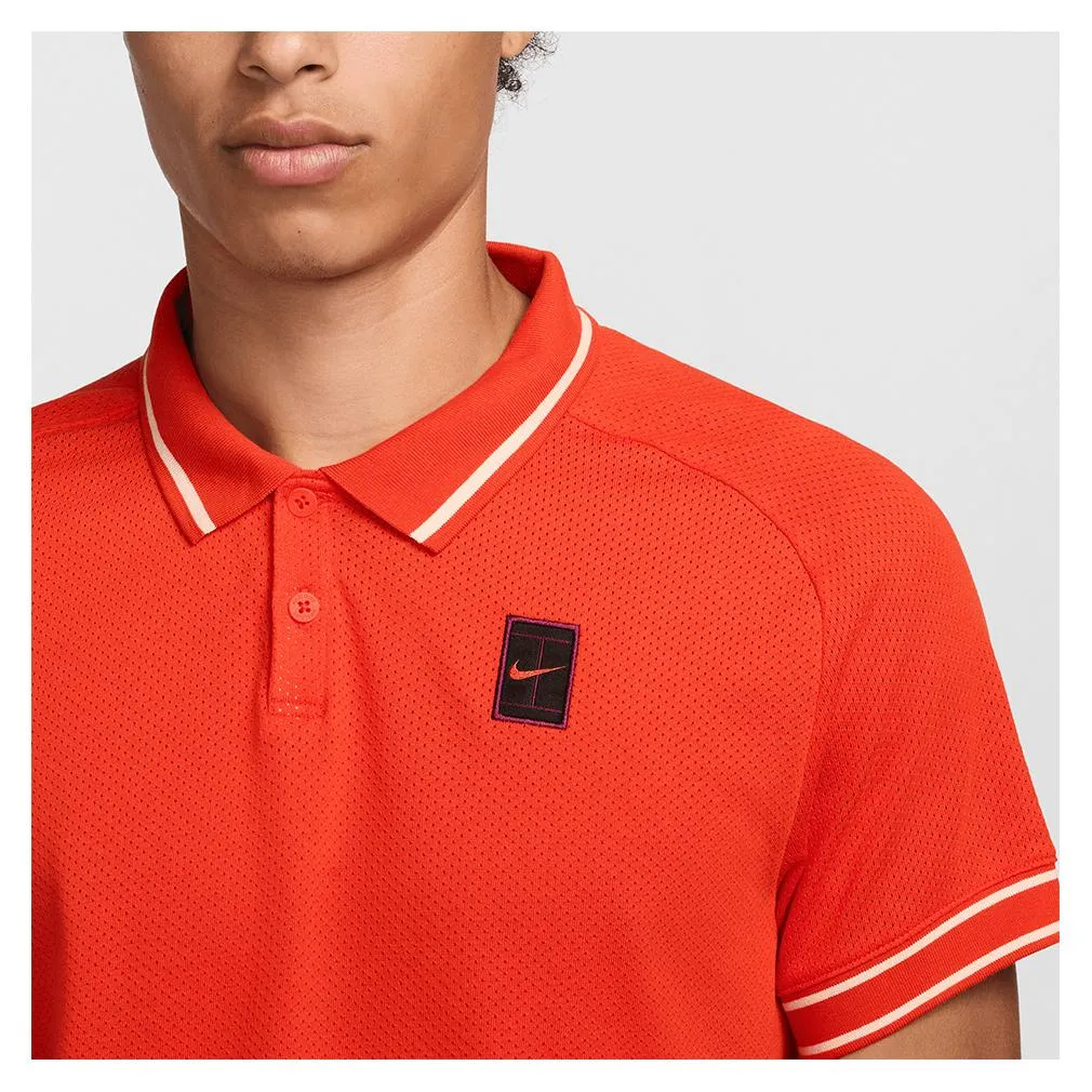 Mens Heritage Tennis Polo Picante Red