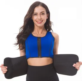 Neoprene Corset Yoga Vest Sweat Suit Postpartum Belly Belt, Size:XL(Blue)