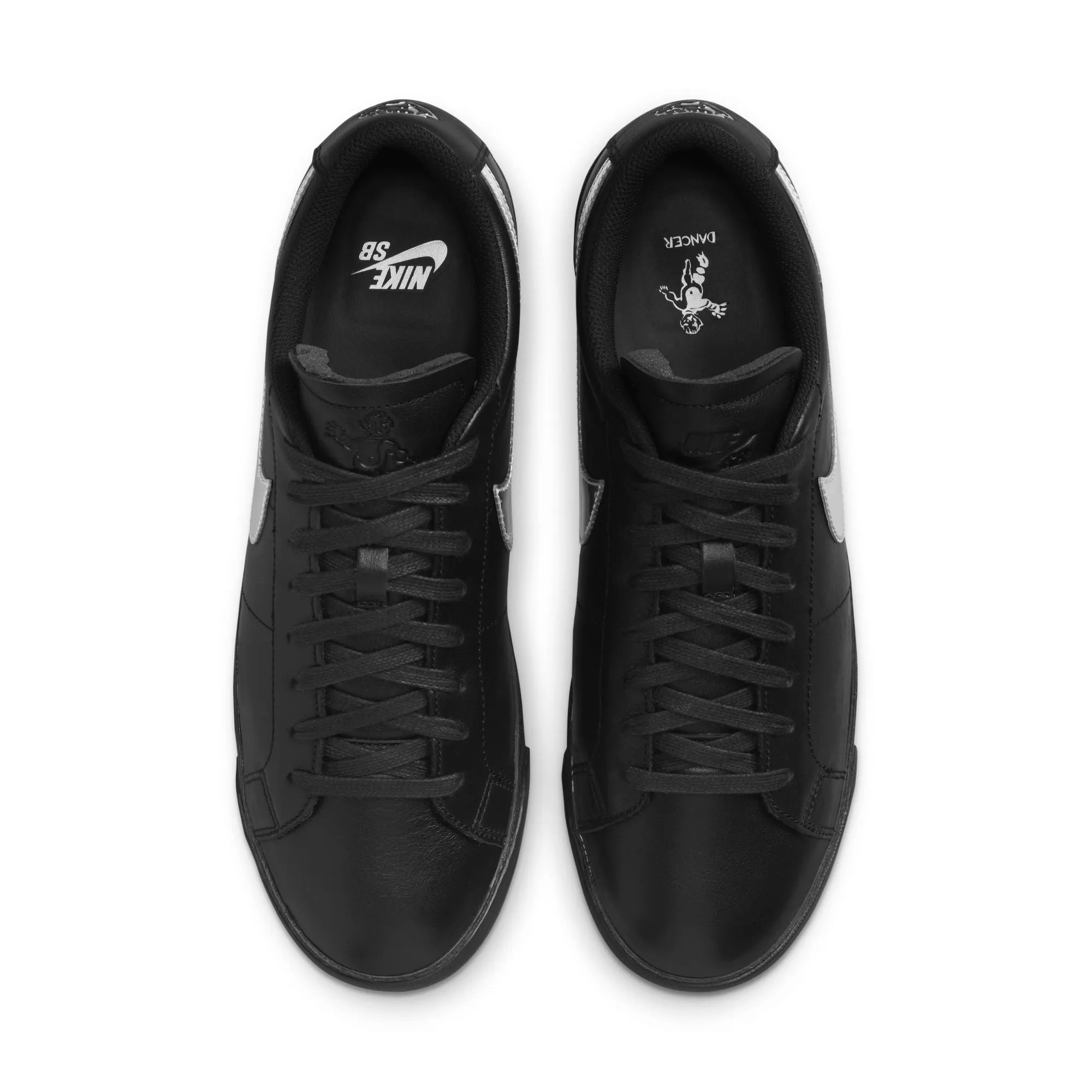 Nike SB Zoom Blazer Low Dancer Skateboards Edition - Black/Metallic Silver Skate Shoes