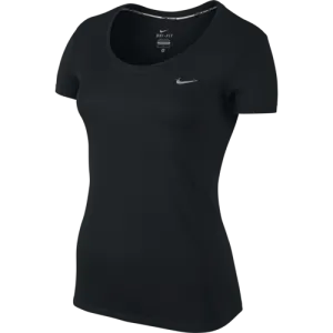 Nike Womens Dri-Fit Running Gym T-Shirt Top Short Sleeve - Black