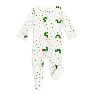 Organic 2-Way Zipper Footie, Caterpillar