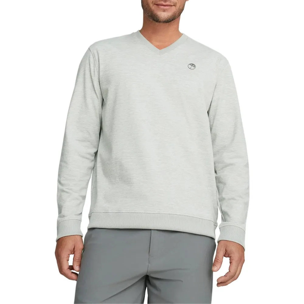 Puma AP Cloudspun V-Neck Golf Sweater - High Rise Heather