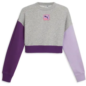 Puma Women's Classics Trail Mix Copped Crewneck Sweatshirt