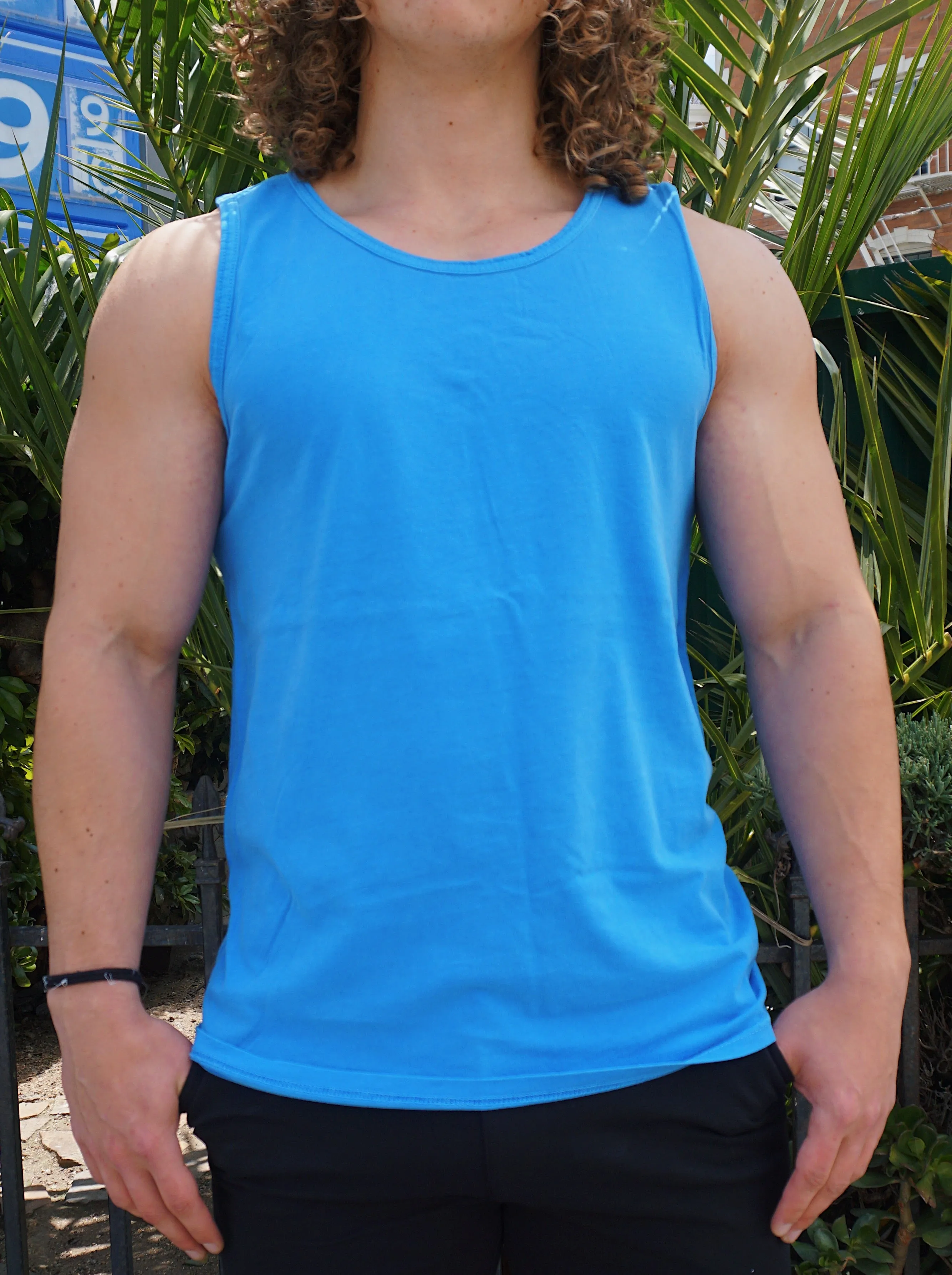 ROLO TOP-DYE TANK TOP - OCEAN BLUE