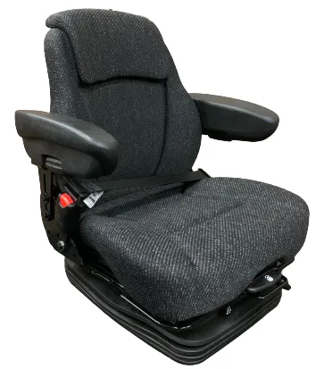 Sears 5545 Series Air Suspension Equipment Seat w/Belt, OPS & 12V Compressor - Asphalt Cloth