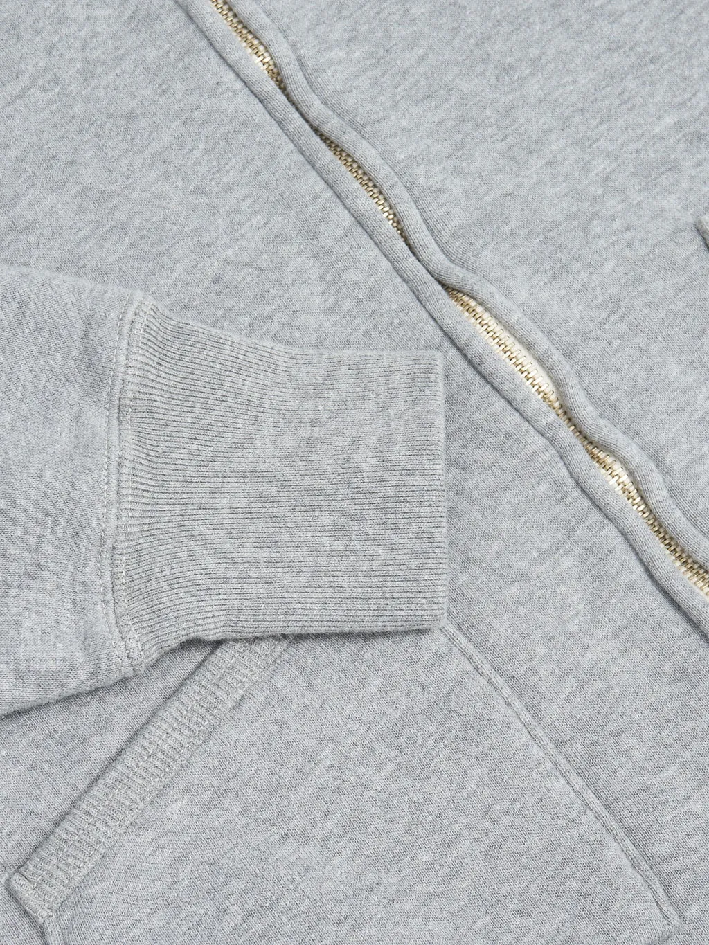 The Strike Gold Loopwheeled Zip Hoodie Grey