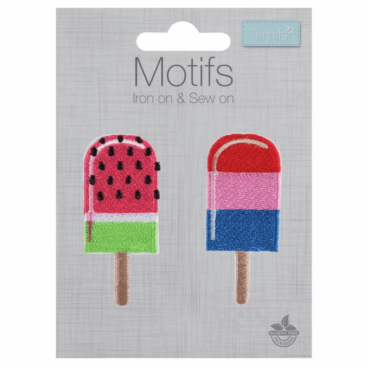 Trimits Iron-On/Sew On Motif Patch - Ice Lollies