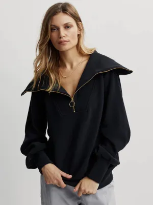 Vine Half-Zip Pullover in Black