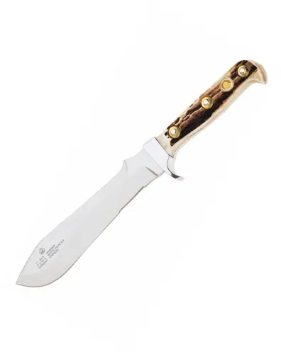 White Hunter Staghorn Handle w- Sheath